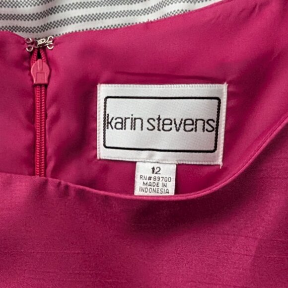 Karin Stevens Magenta Cocktail Dress, Size 12 - Picture 3 of 3